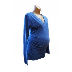 Angel Wings Wrap Sweater blue with dots