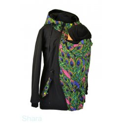 Shara babywearing coat - spring/autumn - Blacka/peacock
