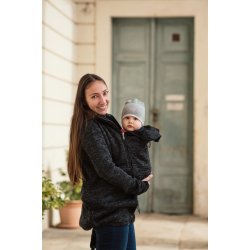Jožánek babywearing sweater (front babywearing) Elsa - black
