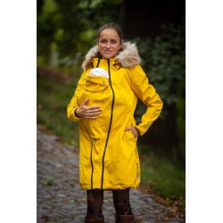 Angel Wings Softshell Coat with fur - yellow