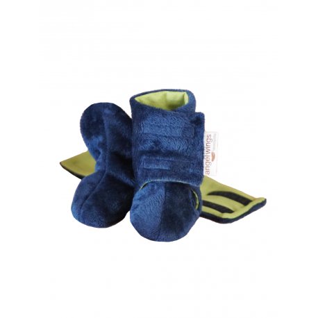 Angel Wings Fluffy Shoes - blue-green