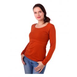 Jozanek Breastfeeding T-shirt Catherine long sleeved - cinnamon