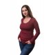 Jozanek Breastfeeding T-shirt Catherine long sleeved - bordeaux