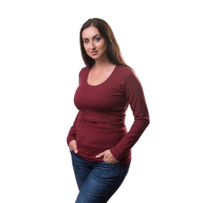 Jožánek Kojicí tričko Kateřina s dlouhým rukávem - vínové 