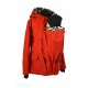 Shara Nosící Softshelová bunda -ZIMA -pro přední nošení - červená/bílá zebra