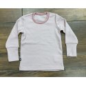 DuoMamas Dětské triko dlouhý rukáv - merino - starorůžové
