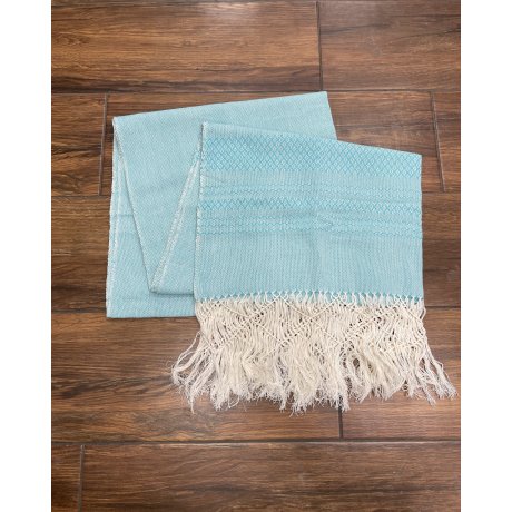 Antama Rebozo Aquamarine Small Diamonds No White Stripes