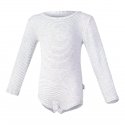 Little Angel Bodysuit long sleeve Outlast® - striped melange - white grey