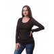 Jozanek Breastfeeding T-shirt Catherine long sleeved - black