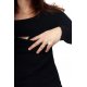 Jozanek Breastfeeding T-shirt Catherine long sleeved - black