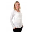 Jozanek Breastfeeding T-shirt Catherine long sleeved - white