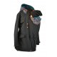 Shara Nosící Softshellový kabát - jaro/podzim - černá/bobule