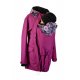 Shara Nosící Softshellový kabát - jaro/podzim - fuchsie/malované květiny