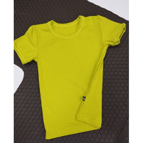 DuoMamas Dětské triko krátký rukáv - žluté