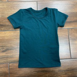 DuoMamas Dětské triko krátký rukáv - tmavě zelené