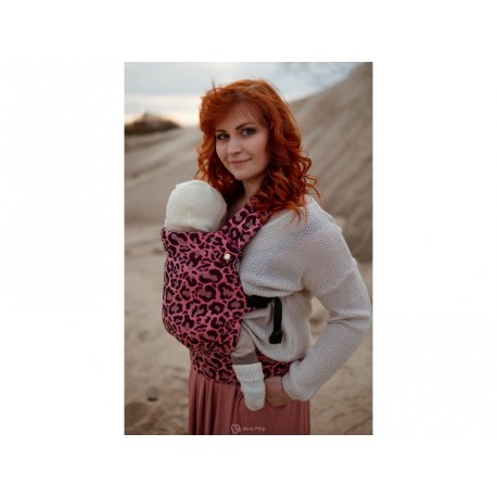 Qusy ergonomical babycarrier - Lepard Papparazzi (set)