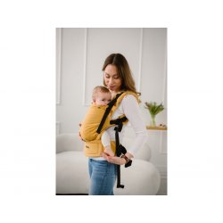 Kavka ergonomical babycarrier - Multi Age - Magnetic Mango Linen (with strap protectors)
