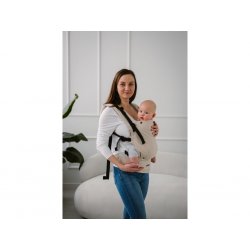 Kavka ergonomical babycarrier - Multi Age - Magnetic Vanilla Herringbone (with strap protectors)