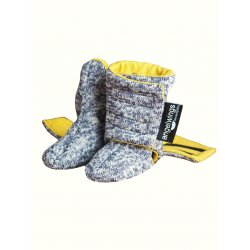 Angel Wings Sweater Shoes - grey with yellow
