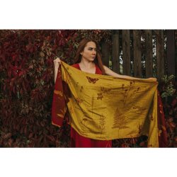 Wild Slings Ring Sling - La forêt vierge - yellow curry (with fringes)