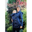 ORICLO Babywearing / pregnancy jacket AnyTime 5in1 - dark blue with fur