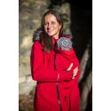 Angel Wings Softshell Coat with fur - red