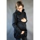 ORICLO Nosící a těhotenská bunda AnyTime 5v1 - černá s kožíškem