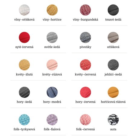 Duomamas Kukla merino - hory - modrá