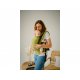Kavka ergonomical babycarrier - Multi Age Magnetic Plus - Granny Smith Linen
