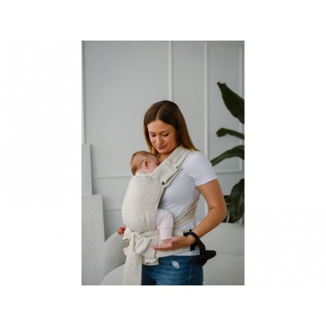 Kavka ergonomical babycarrier - Handy - Oat Herringbone (with strap protectors)