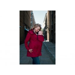 Wombat & Co. celoroční softshellová nosicí a těhotenská bunda WOMBATSHELL Cherry Red
