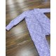 DuoMamas children merino overall - ornaments on violet