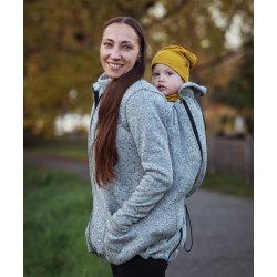 Jožánek babywearing sweater (front and back babywearing) Lisa - grey melange
