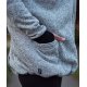 Jožánek Nosící svetr Lisa (přední i zadní nošení) - šedý melír