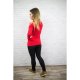 JAKOMAMA T-shirt for breastfeeding - long sleeved - RED