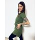 JAKOMAMA T-shirt for breastfeeding - asymmetrical - short sleeved - BLACK