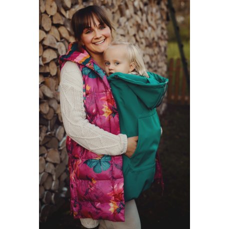 Little Frog softshell babywearing cover - Teal
