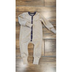 DuoMamas children merino overall - ornaments on turquoise