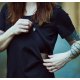 JAKOMAMA Kojící tričko se zipy SWEET BLACK (krátký rukáv)