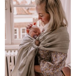 Pure Baby Love Ring sling - Organic Print -100% Natural Dandelion bavlna/len
