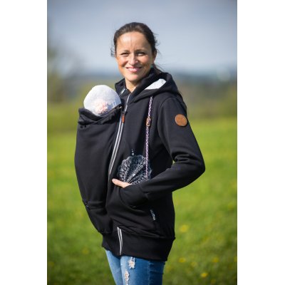 Angel Wings Babywearing Sweatshirt  - black