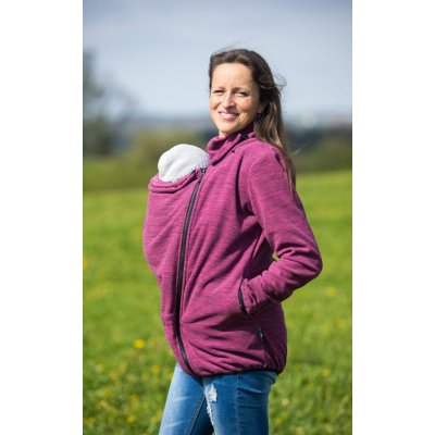 Angel Wings Fleece Sweatshirt - dark pink