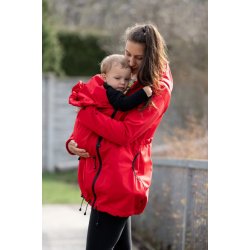 ORICLO Nosící a těhotenská bunda AnyTime 5v1 - červená