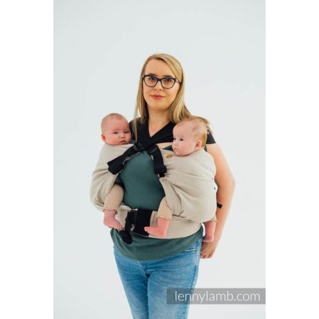 LennyLamb LennyTwin rostoucí ergonomické nosítko na dvojčata - Peanut Butter