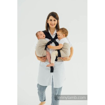 LennyLamb LennyTwin adjustable ergonomic carrier for twins - Peanut Butter