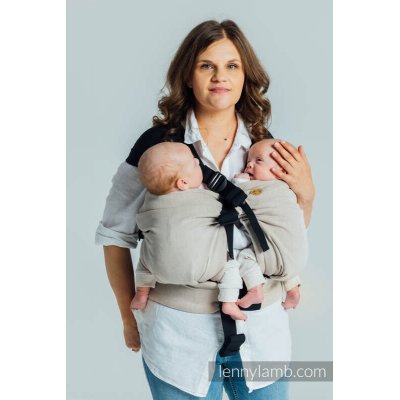 LennyLamb LennyTwin adjustable ergonomic carrier for twins - Peanut Butter
