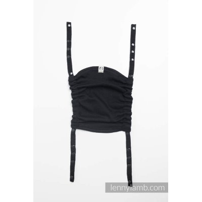 LennyLamb kapucka k nosítku - Little Herringbone Ebony Black