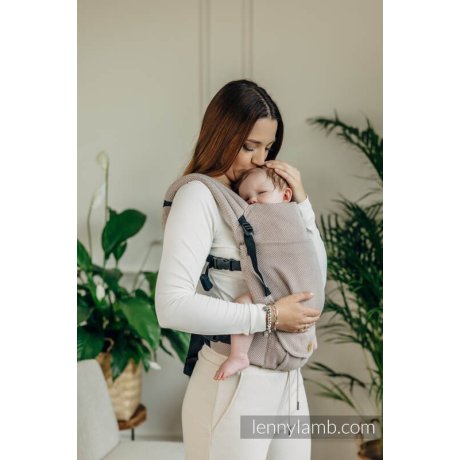 LennyLamb LennyLight compact adjustable ergonomic carrier - Little Herringbone Almond