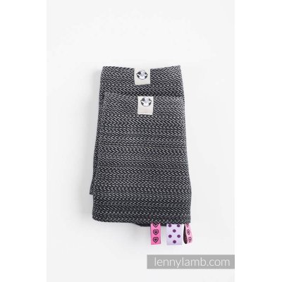 LennyLamb Drool Pads and Reach Straps Set Little Herringbone Ombre grey
