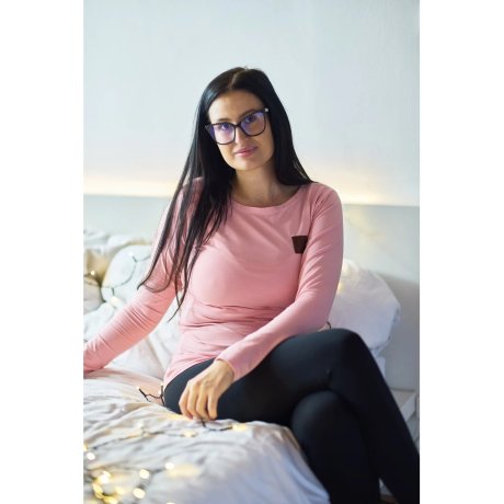 JAKOMAMA Kojící tričko Maminka LIGHT PINK (dlouhý rukáv)